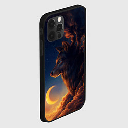 Чехол для iPhone 12 Pro Max Ночной Волк Night Wolf, цвет: 3D-черный — фото 2