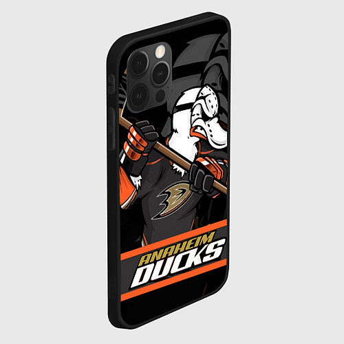 Чехол iPhone 12 Pro Max Анахайм Дакс, Anaheim Ducks / 3D-Черный – фото 2