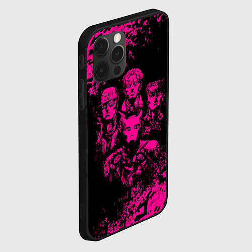 Чехол iPhone 12 Pro Max JOJO BIZARRE ADVENTURE ПЕРСОНАЖИ / 3D-Черный – фото 2