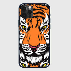 Чехол для iPhone 12 Pro Max ТИГР СИМВОЛ НОВОГО ГОДА 2022 TIGER, цвет: 3D-черный