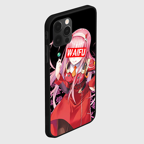 Чехол iPhone 12 Pro Max 02, ZERO TWO, DARLING IN THE FRANXX / 3D-Черный – фото 2