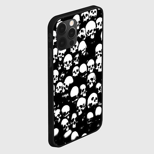 Чехол iPhone 12 Pro Max Остатки от головы / 3D-Черный – фото 2