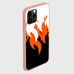 Чехол для iPhone 12 Pro Max Оранжевый Огонь, цвет: 3D-светло-розовый — фото 2