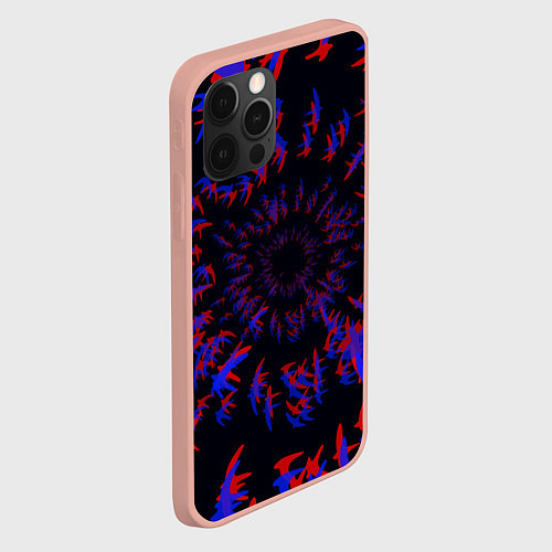 Чехол iPhone 12 Pro Max Абстракция Стай / 3D-Светло-розовый – фото 2