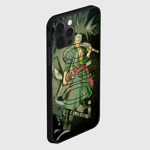 Чехол iPhone 12 Pro Max Зоро Zoro Ван Пис / 3D-Черный – фото 2