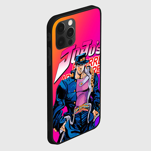 Чехол iPhone 12 Pro Max JOJO BIZARRE ADVENTURE ДЖО ДЖО ГРАДИЕНТ / 3D-Черный – фото 2