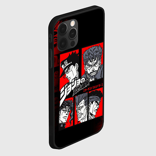 Чехол iPhone 12 Pro Max JOJO BIZARRE ADVENTURE ДЖОДЖО АРТ / 3D-Черный – фото 2