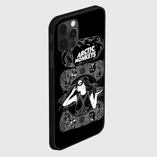 Чехол iPhone 12 Pro Max Arctic monkeys Art / 3D-Черный – фото 2