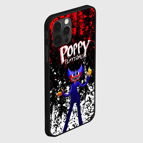 Чехол iPhone 12 Pro Max Poppy Playtime длинный Монстр / 3D-Черный – фото 2