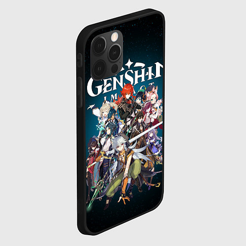 Чехол iPhone 12 Pro Max GENSHIN IMPACT HEROES SPACE / 3D-Черный – фото 2