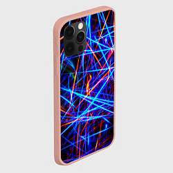 Чехол для iPhone 12 Pro Max NEON LINES Glowing Lines Effect, цвет: 3D-светло-розовый — фото 2