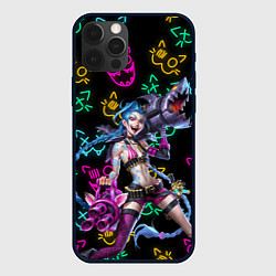 Чехол для iPhone 12 Pro Max JINX ARCANE NEON MEOW! LOL, цвет: 3D-черный