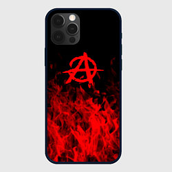 Чехол для iPhone 12 Pro Max Гражданская оборона пламя, цвет: 3D-черный