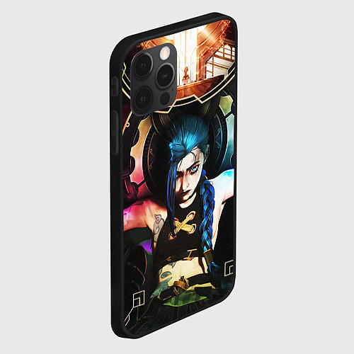 Чехол iPhone 12 Pro Max ARCANE JINX ОБЛОЖКА LEAGUE OF LEGENDS / 3D-Черный – фото 2