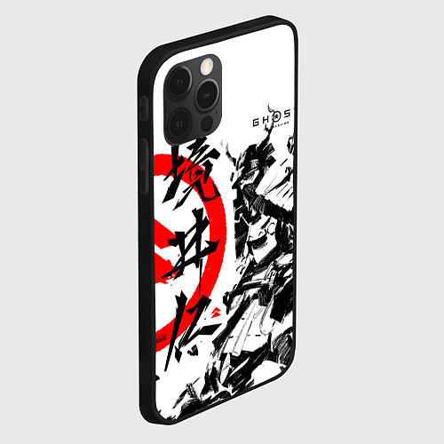 Чехол iPhone 12 Pro Max Ghost of Tsushima Самурай / 3D-Черный – фото 2
