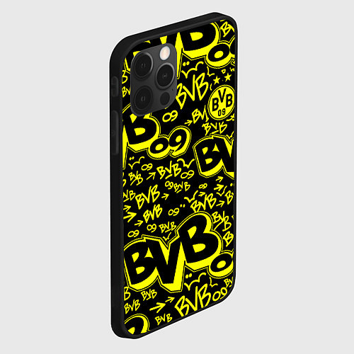 Чехол iPhone 12 Pro Max BVB 09 - BORUSSIA Боруссия Дортмунд / 3D-Черный – фото 2