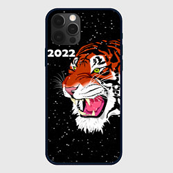Чехол для iPhone 12 Pro Max Рычащий Тигр и Снегопад 2022, цвет: 3D-черный