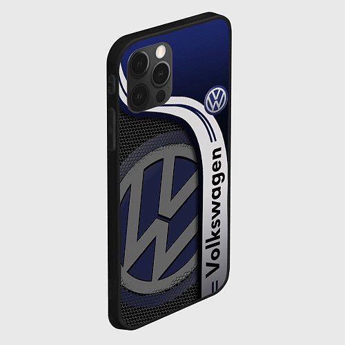 Чехол iPhone 12 Pro Max Volkswagen Фольксваген / 3D-Черный – фото 2