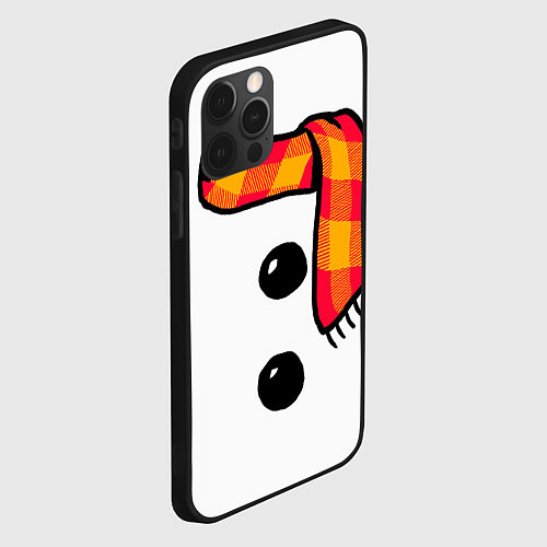 Чехол iPhone 12 Pro Max Snowman Outfit / 3D-Черный – фото 2