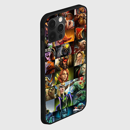 Чехол iPhone 12 Pro Max HEROES DOTA 2 ПЕРСОНАЖИ ДОТА 2 / 3D-Черный – фото 2