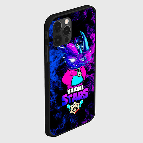 Чехол iPhone 12 Pro Max Brawl Stars Леон Носорог 2022 / 3D-Черный – фото 2