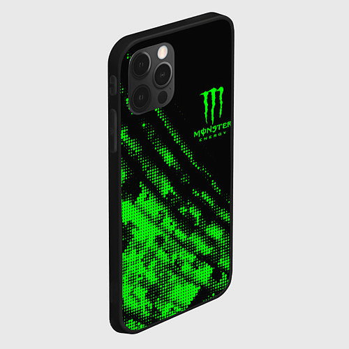 Чехол iPhone 12 Pro Max Monster Energy Текстура / 3D-Черный – фото 2
