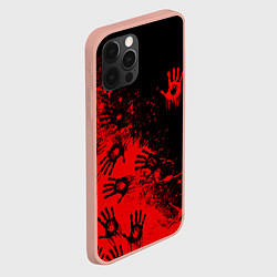 Чехол для iPhone 12 Pro Max Death Stranding Отпечаток рук паттерн, цвет: 3D-светло-розовый — фото 2