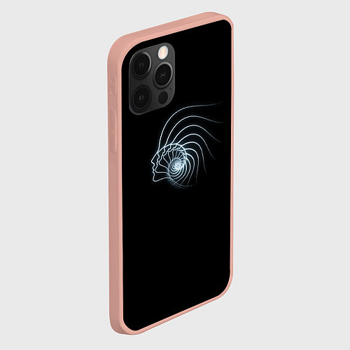 Чехол iPhone 12 Pro Max Геометрия Души blue theme / 3D-Светло-розовый – фото 2