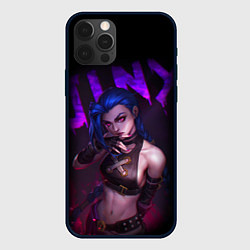 Чехол для iPhone 12 Pro Max JINX ARCANE НАДПИСЬ LEAGUE OF LEGENDS, цвет: 3D-черный