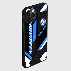 Чехол для iPhone 12 Pro Max VOLKSWAGEN GEOMETRY SPORT, цвет: 3D-черный — фото 2