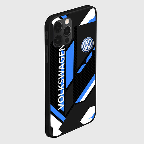 Чехол iPhone 12 Pro Max VOLKSWAGEN GEOMETRY SPORT / 3D-Черный – фото 2