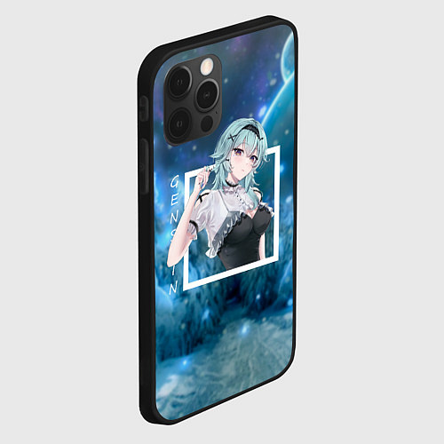 Чехол iPhone 12 Pro Max Эола Eula, Genshin Impact Геншин импакт / 3D-Черный – фото 2