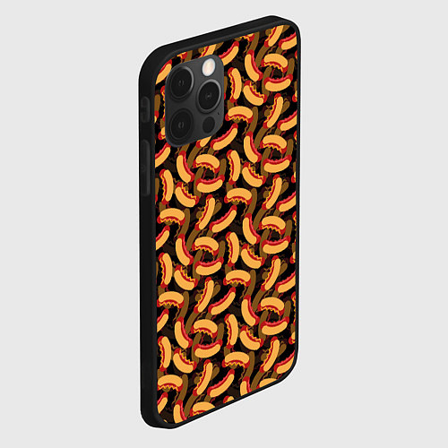 Чехол iPhone 12 Pro Max Хот-Доги Hot Dogs / 3D-Черный – фото 2