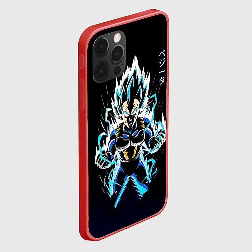 Чехол iPhone 12 Pro Max Разряд молнии Гоку - Dragon Ball / 3D-Красный – фото 2