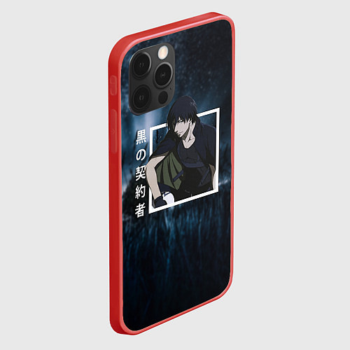 Чехол iPhone 12 Pro Max Darker than Black Темнее черного, Хэй Hei / 3D-Красный – фото 2