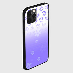 Чехол для iPhone 12 Pro Max GENSHIN IMPACT SYMBOL PATTERN SAKURA САКУРА, цвет: 3D-черный — фото 2