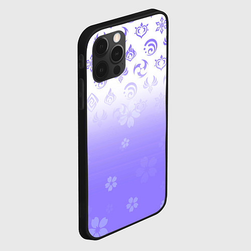 Чехол iPhone 12 Pro Max GENSHIN IMPACT SYMBOL PATTERN SAKURA САКУРА / 3D-Черный – фото 2