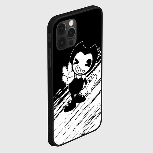 Чехол iPhone 12 Pro Max Bendy and the ink machine - Bendy / 3D-Черный – фото 2