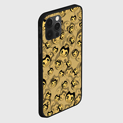 Чехол для iPhone 12 Pro Max PATTERN BENDY AND THE INK MACHINE, цвет: 3D-черный — фото 2