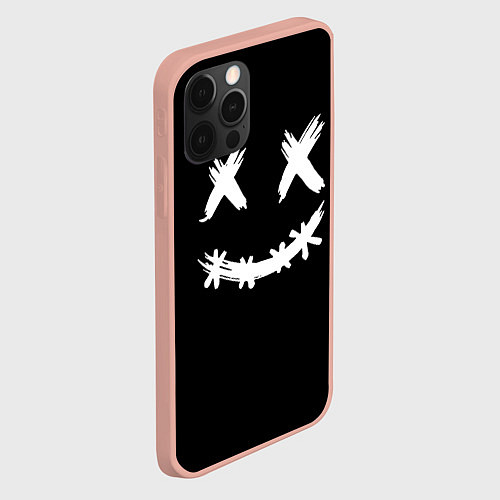 Чехол iPhone 12 Pro Max Fake smile / 3D-Светло-розовый – фото 2