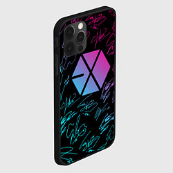 Чехол для iPhone 12 Pro Max EXO BAND НЕОНОВЫЕ АВТОГРАФЫ, цвет: 3D-черный — фото 2