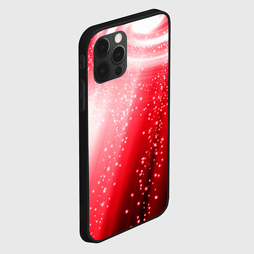 Чехол iPhone 12 Pro Max Красная космическая спираль / 3D-Черный – фото 2