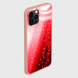 Чехол для iPhone 12 Pro Max Красная космическая спираль, цвет: 3D-светло-розовый — фото 2