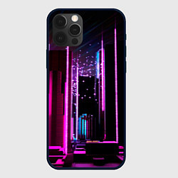 Чехол для iPhone 12 Pro Max Ночной город в киберпанке, цвет: 3D-черный
