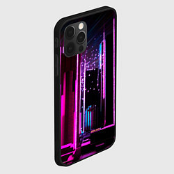Чехол для iPhone 12 Pro Max Ночной город в киберпанке, цвет: 3D-черный — фото 2