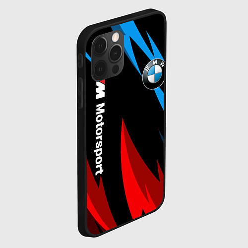 Чехол iPhone 12 Pro Max BMW Логотип Узор / 3D-Черный – фото 2