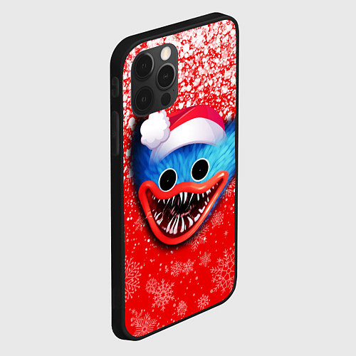 Чехол iPhone 12 Pro Max POPPY PLAYTIME ХАГИ ВАГИ НОВОГОДНИЙ, СНЕЖИНКИ / 3D-Черный – фото 2