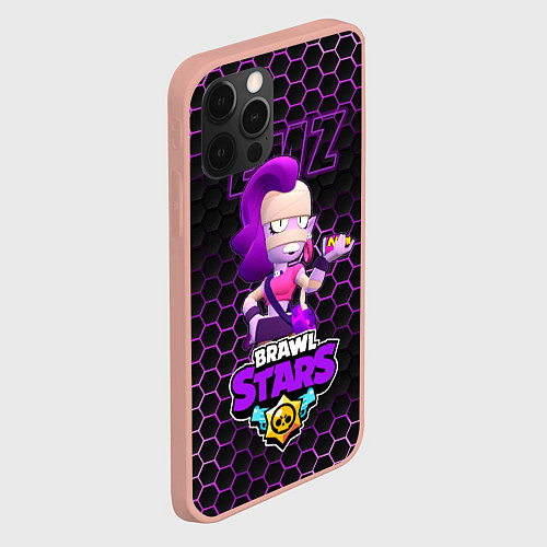 Чехол iPhone 12 Pro Max Эмз BRAWL STARS соты / 3D-Светло-розовый – фото 2