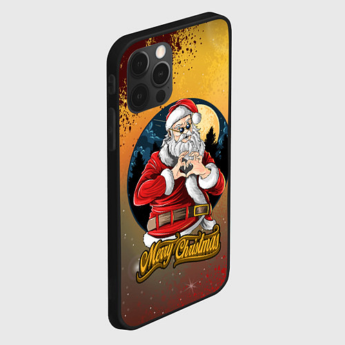 Чехол iPhone 12 Pro Max Santa love you / 3D-Черный – фото 2