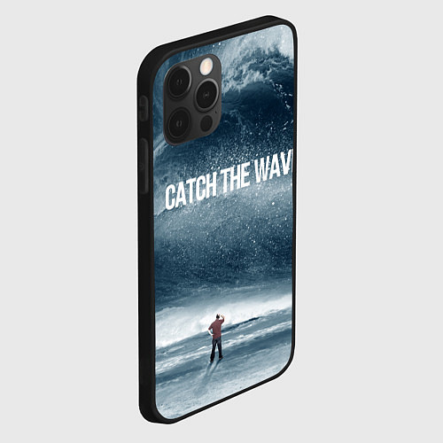 Чехол iPhone 12 Pro Max Волна мыслей / 3D-Черный – фото 2